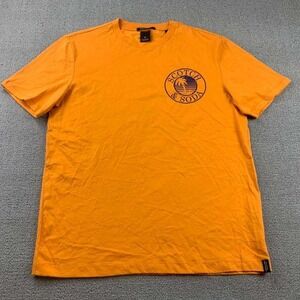Scotch & Soda T Shirt Men L Everyday Holiday Graphic Tee Orange Cotton Logo Crew